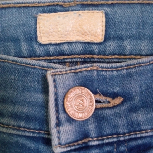 Mother high waisted looker spiked heels to tractor wheels women's size 25 - Picture 3 of 11